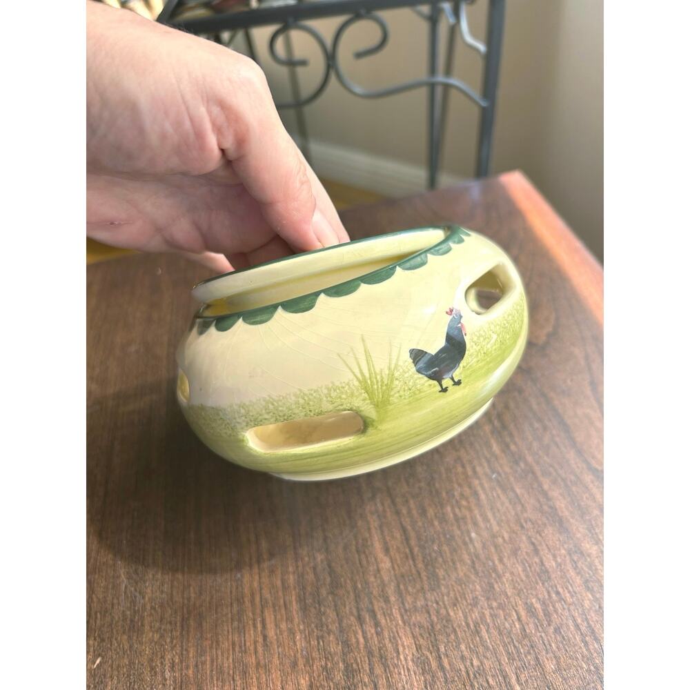 Vintage ceramic teapot warmer stand Zeller Keramik Hahn & Henne Karl Schöner